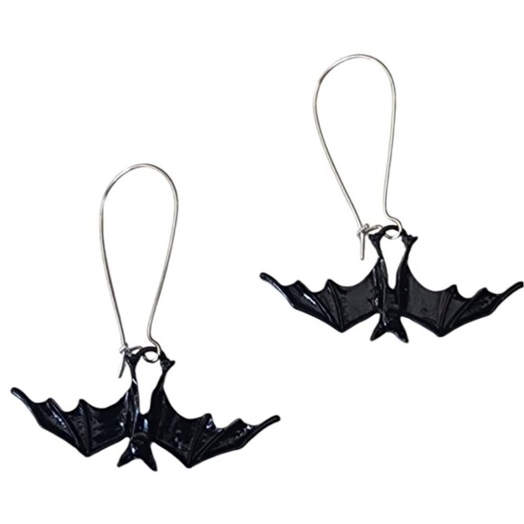 Halloween VAMPIRE BAT 🦇 EARRINGS creepy spooky Gothic - Picture 1 of 3